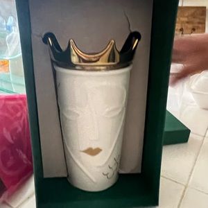 Starbucks siren crown lid ceramic cup